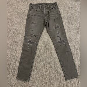 American Eagle Men's Distressed Gray Jeans 32x34